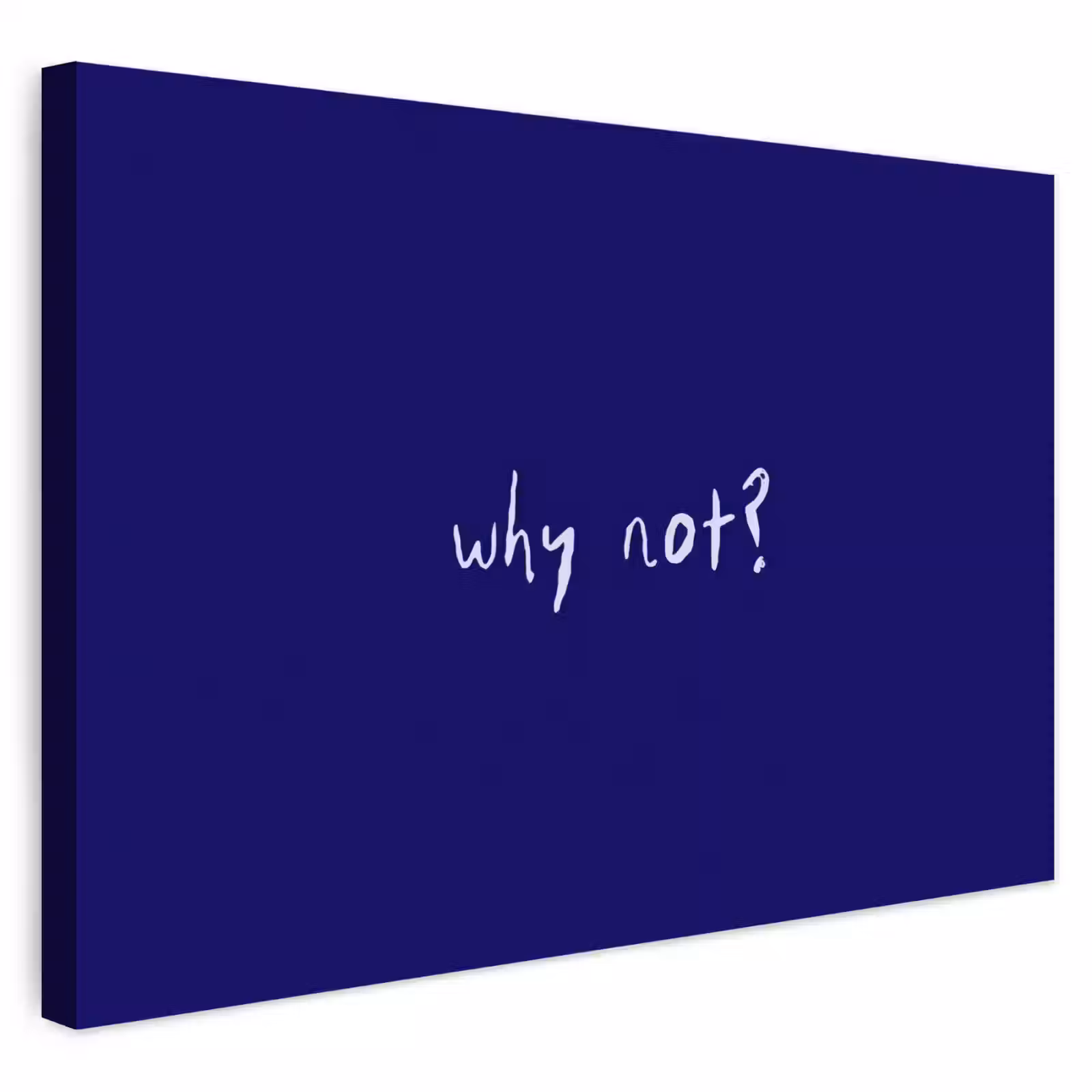 Buiten canvas - Why not - Blauw - Handgeschreven — 1