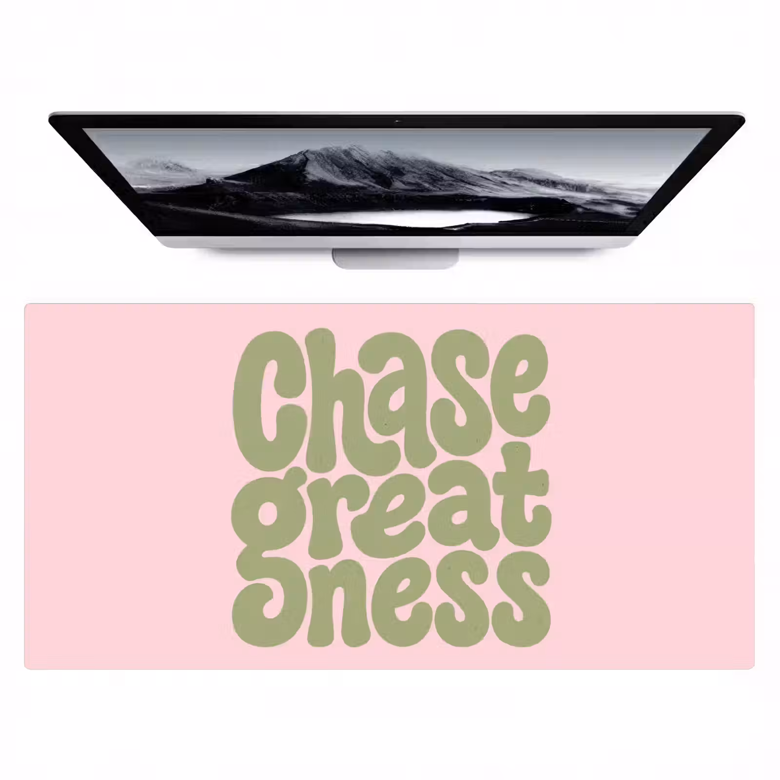 Bureau onderlegger - Chase greatness - Groen - Roze - Retro — 1