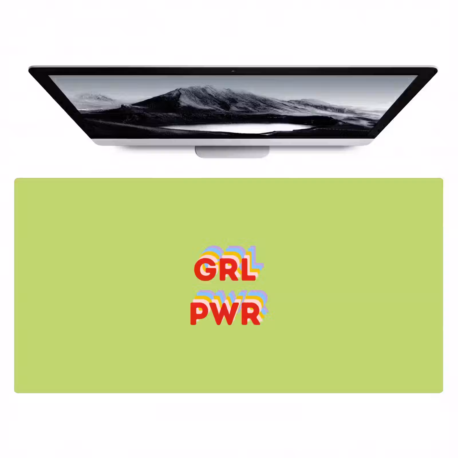 Bureau onderlegger - Grl pwr - Groen - Rood - 3D — 1