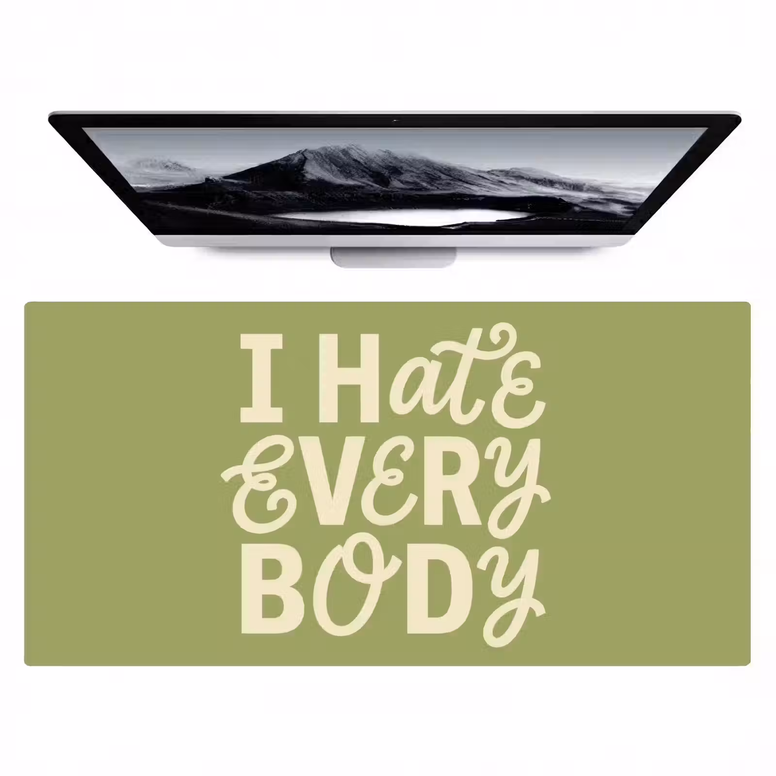 Bureau onderlegger - I hate everybody - Groen - Retro — 1