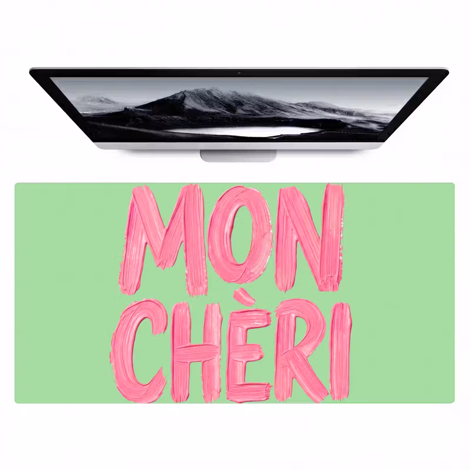 Bureau onderlegger - Mon cheri - Groen - Roze — 1