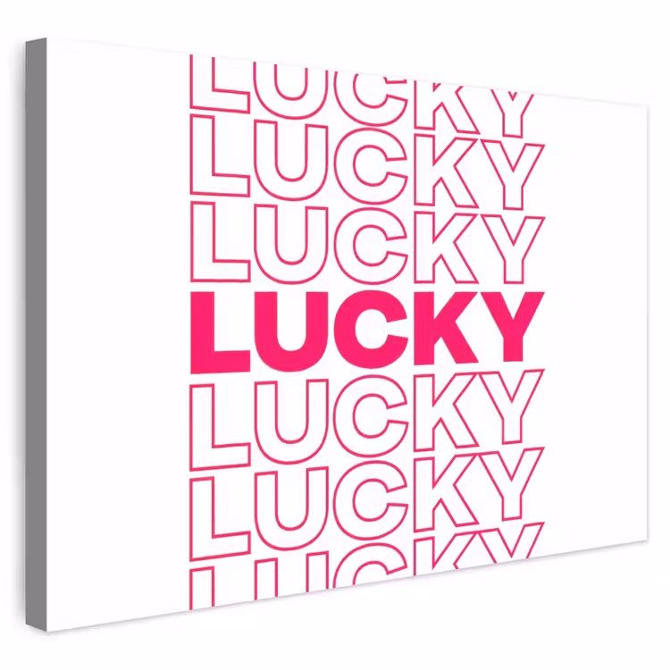 Buiten canvas - Lucky - Roze - Patroon — 1