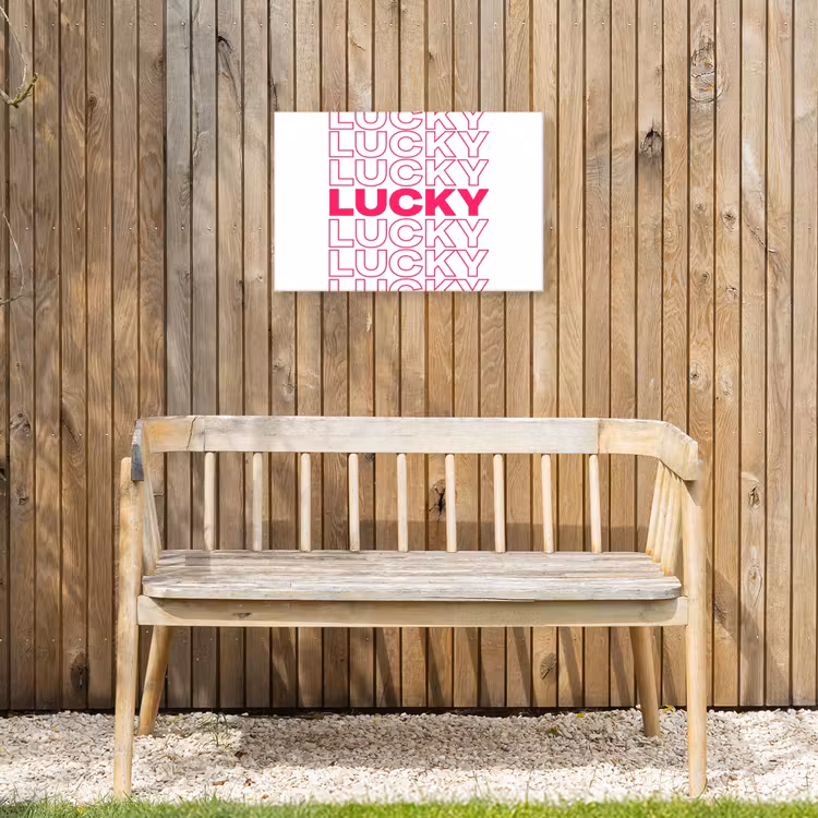 Buiten canvas - Lucky - Roze - Patroon — 3