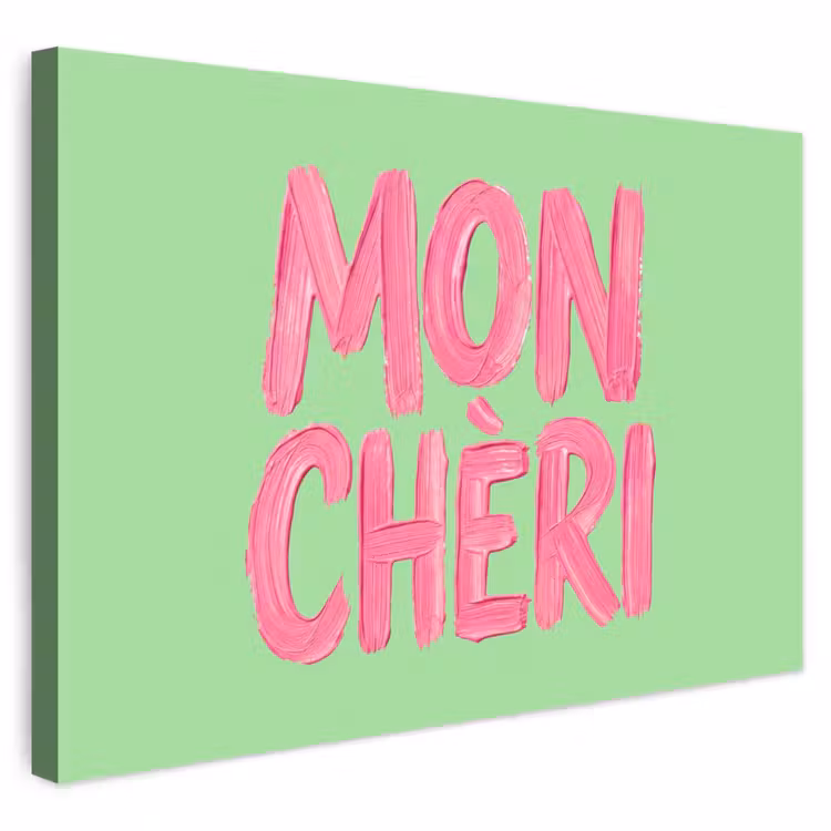 Buiten canvas - Mon cheri - Groen - Roze — 1
