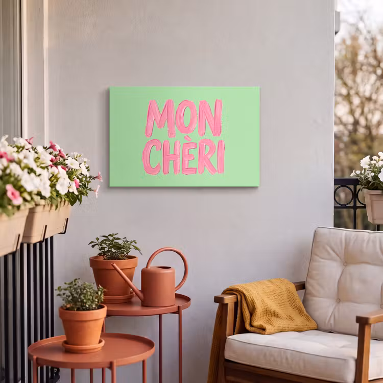 Buiten canvas - Mon cheri - Groen - Roze — 4