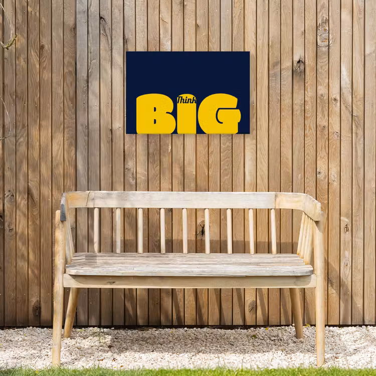 Buiten canvas - Think big - Blauw - Geel — 3