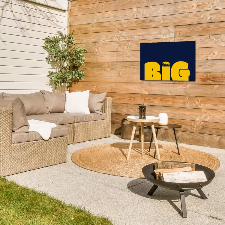 Buiten canvas - Think big - Blauw - Geel — 5