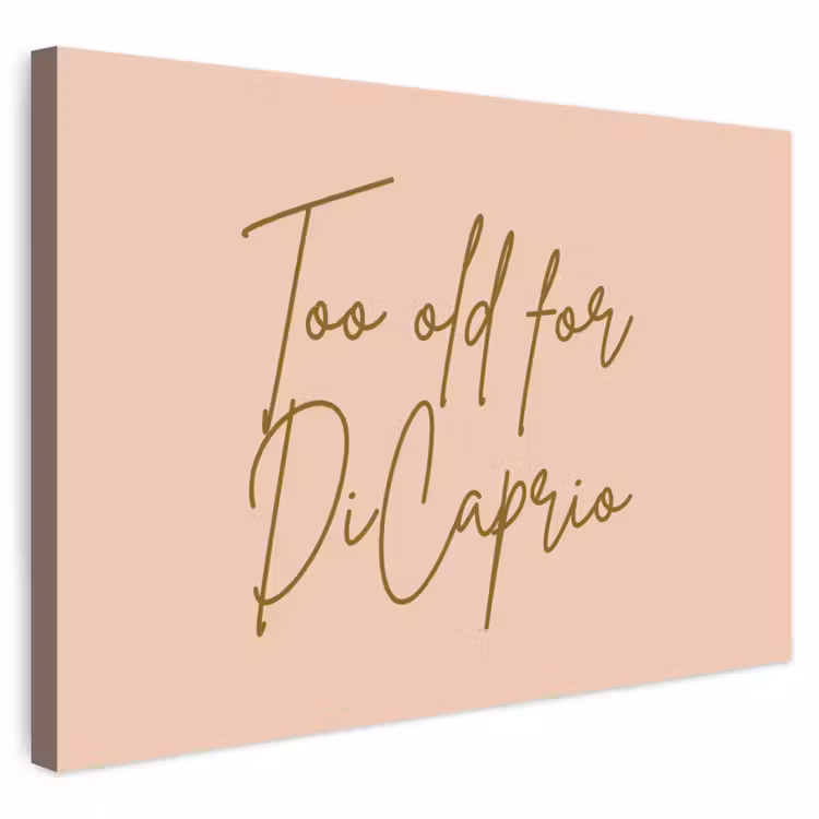 Buiten canvas - Too old for dicaprio - Roze - Groen — 1