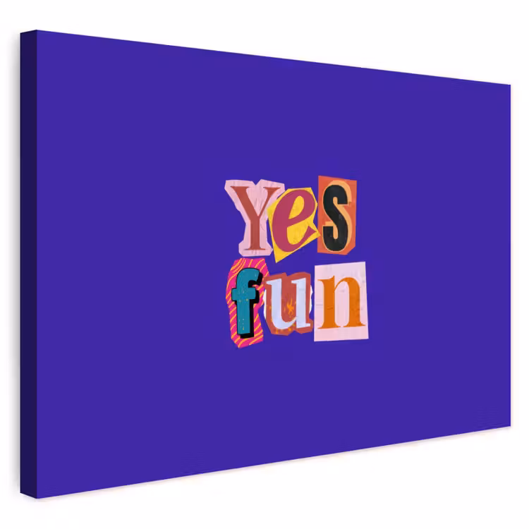 Buiten canvas - Yes fun - Kleurrijk - Collage-stijl — 1