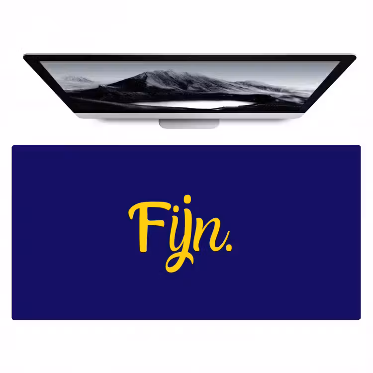 Bureau onderlegger - Blauw - Geel - Fijn — 1