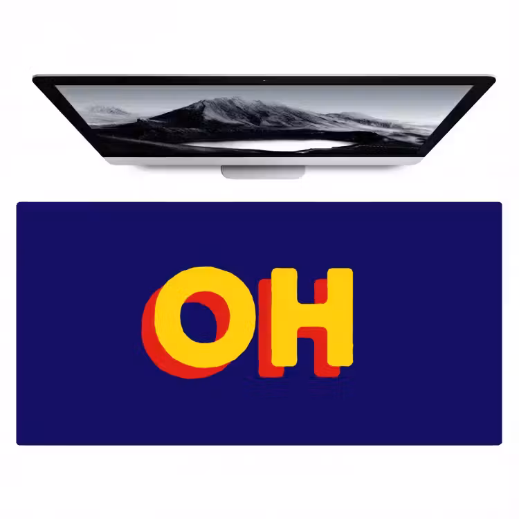 Bureau onderlegger - Blauw - Geel - OH - Schaduw — 1