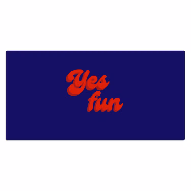 Bureau onderlegger - Blauw - Rood - Yes fun - 3D — 2