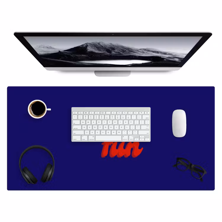 Bureau onderlegger - Blauw - Rood - Yes fun - 3D — 4