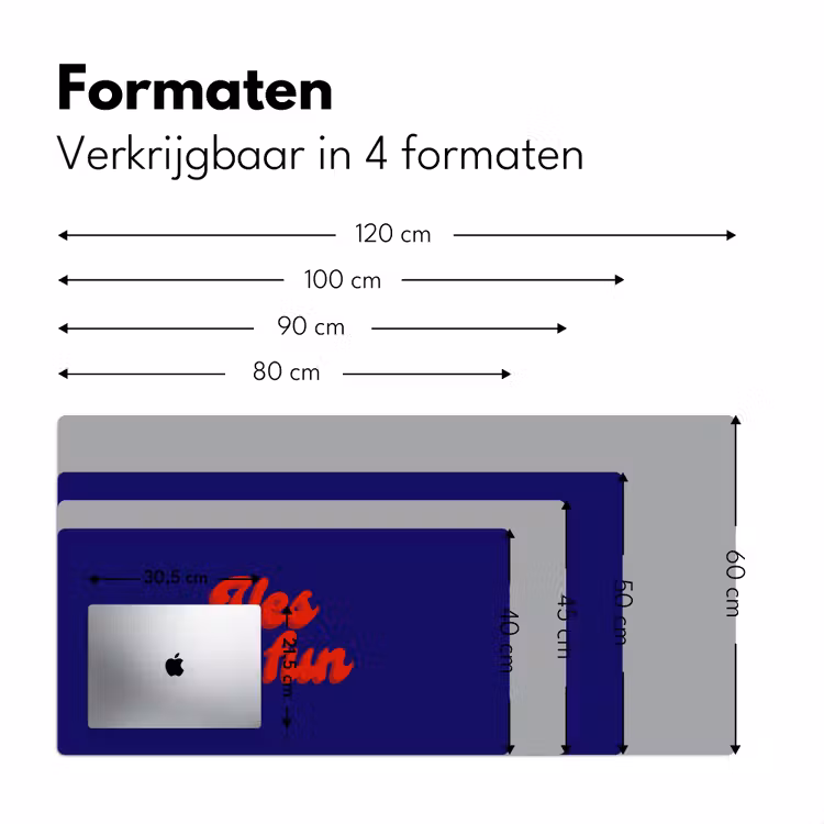 Bureau onderlegger - Blauw - Rood - Yes fun - 3D — 8