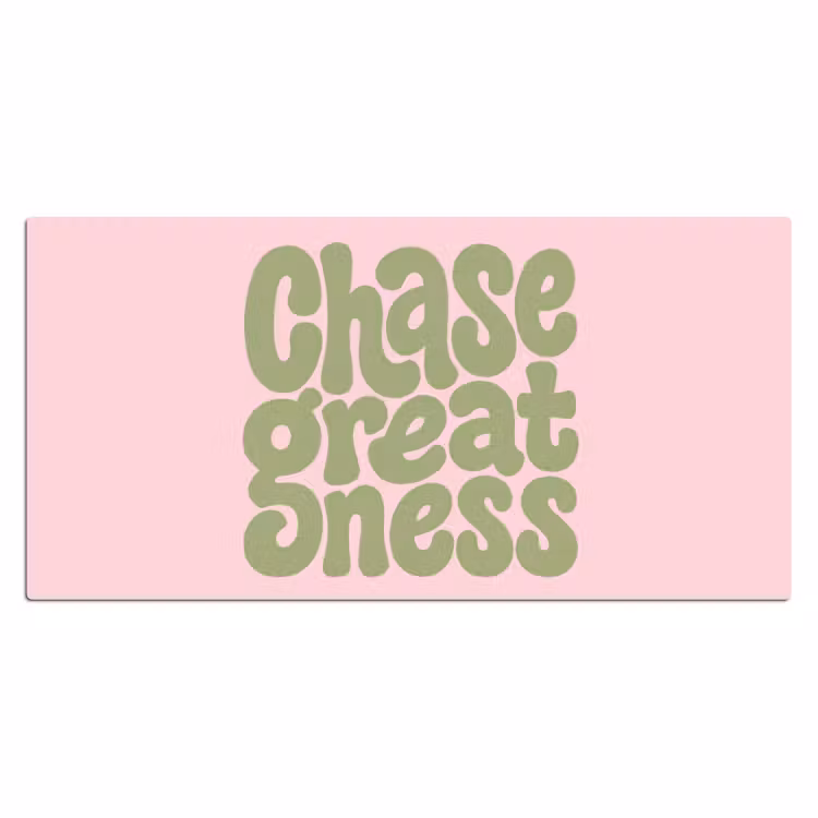 Bureau onderlegger - Chase greatness - Groen - Roze - Retro — 2