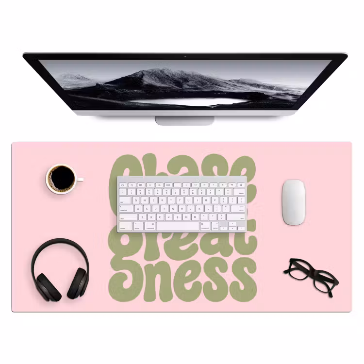 Bureau onderlegger - Chase greatness - Groen - Roze - Retro — 4