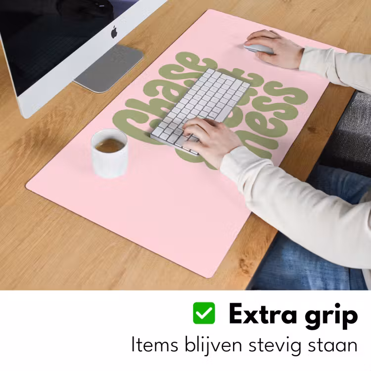 Bureau onderlegger - Chase greatness - Groen - Roze - Retro — 6