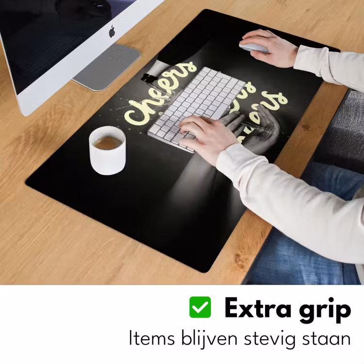 Bureau onderlegger - Cheers - Wijn - Zwart - Wit — 6