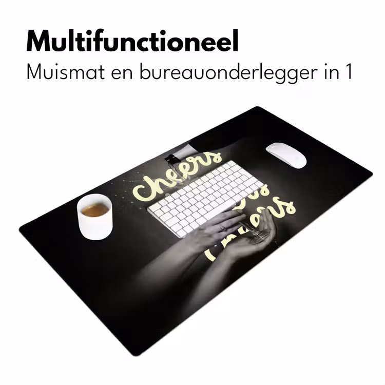 Bureau onderlegger - Cheers - Wijn - Zwart - Wit — 7