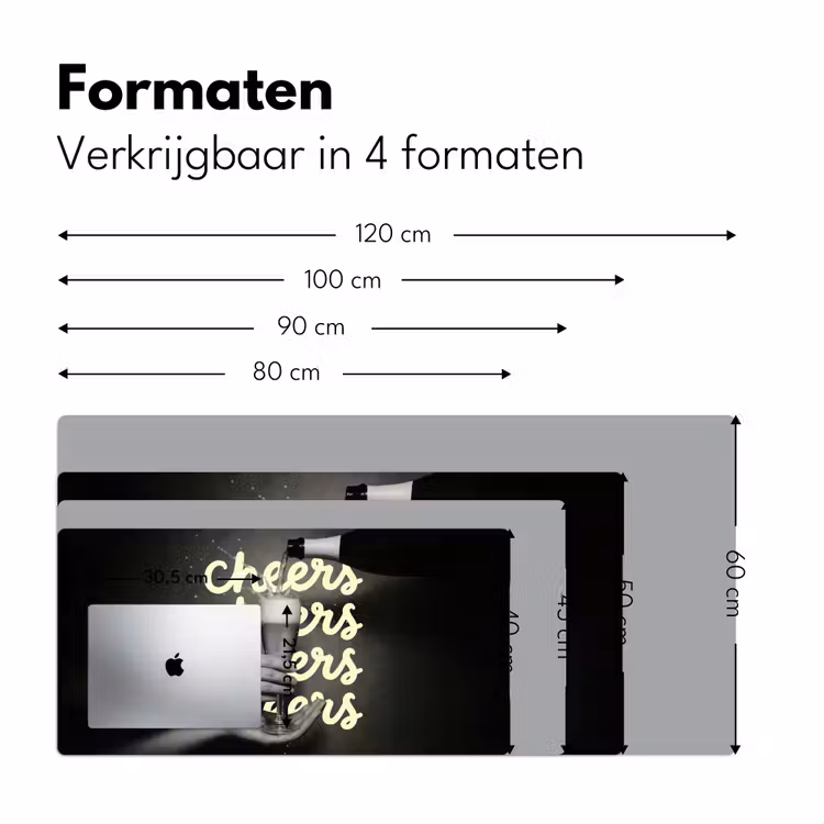 Bureau onderlegger - Cheers - Wijn - Zwart - Wit — 8