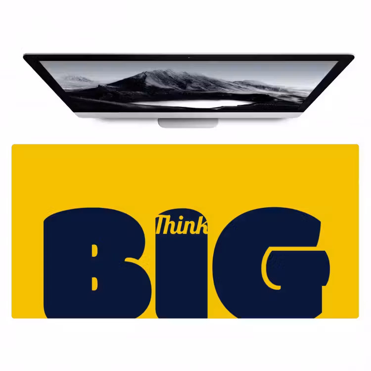 Bureau onderlegger - Geel - Think big - Grafisch — 1