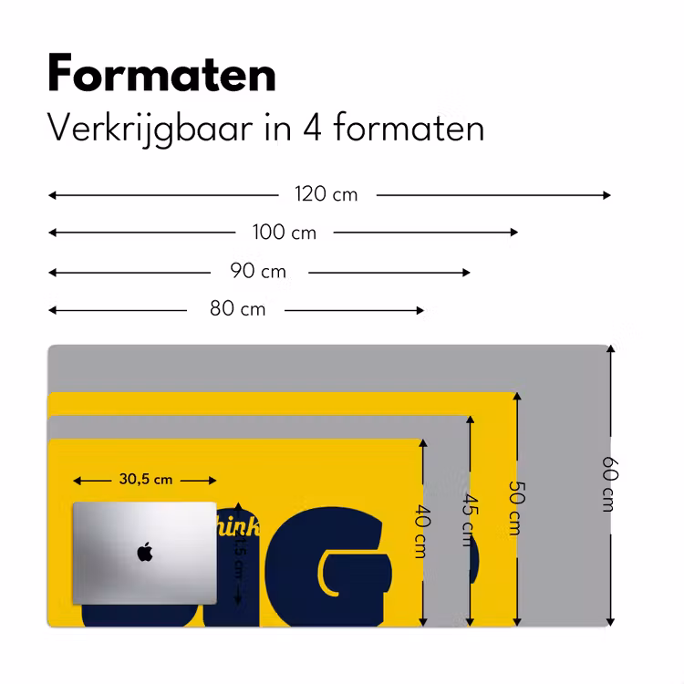 Bureau onderlegger - Geel - Think big - Grafisch — 8