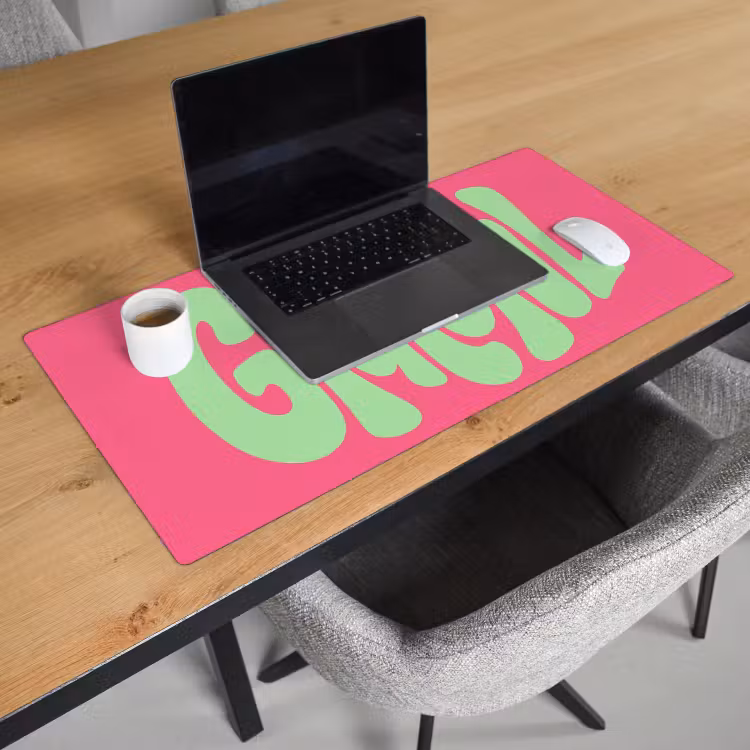 Bureau onderlegger - Grateful - Groen - Grafisch - Vloeiend — 3