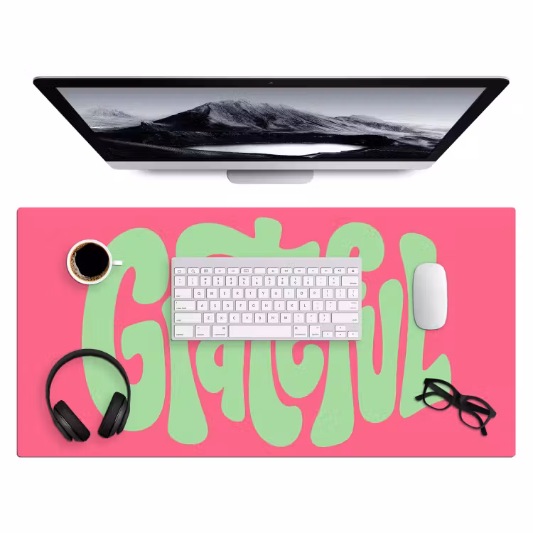 Bureau onderlegger - Grateful - Groen - Grafisch - Vloeiend — 4