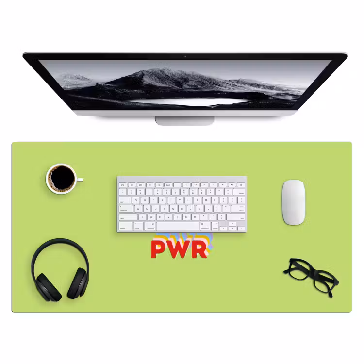 Bureau onderlegger - Grl pwr - Groen - Rood - 3D — 4