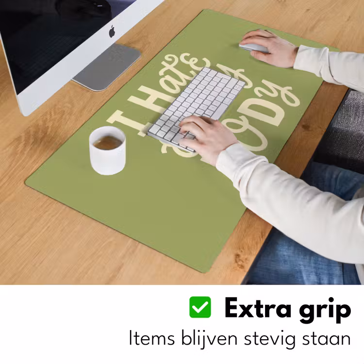 Bureau onderlegger - I hate everybody - Groen - Retro — 6