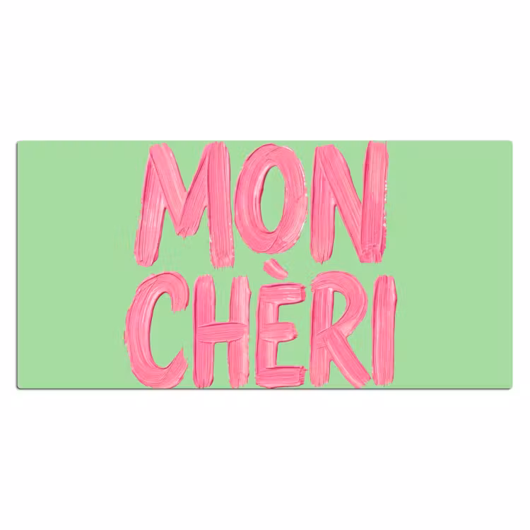 Bureau onderlegger - Mon cheri - Groen - Roze — 2