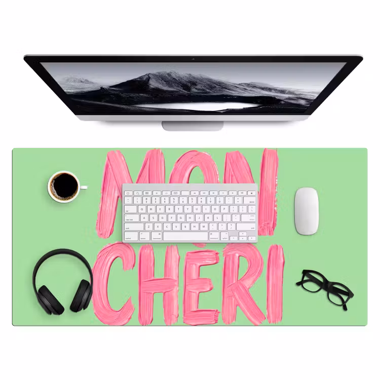 Bureau onderlegger - Mon cheri - Groen - Roze — 4