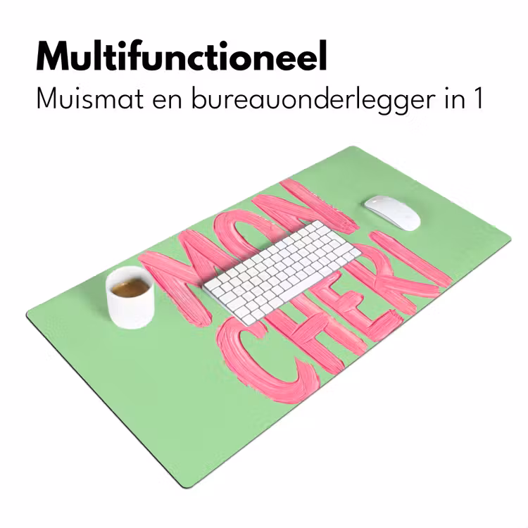 Bureau onderlegger - Mon cheri - Groen - Roze — 7