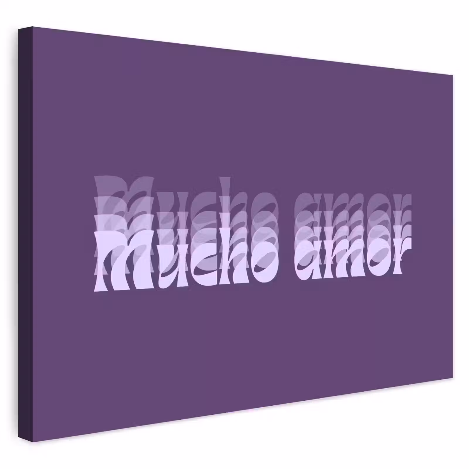 Buiten canvas - Mucho amor - Paars - Grafisch — 1