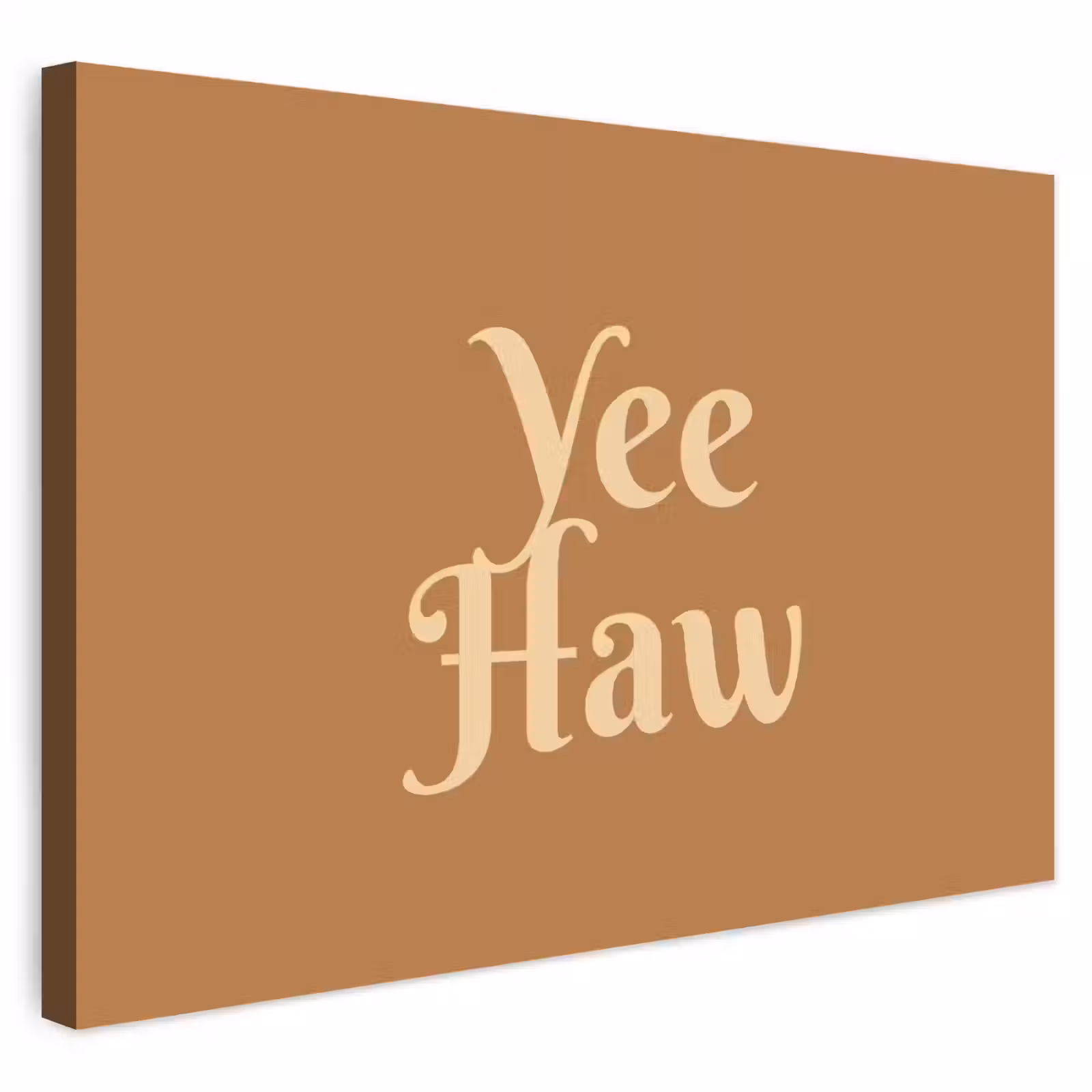Buiten canvas - Yee haw - Bruin - Minimalistisch — 1