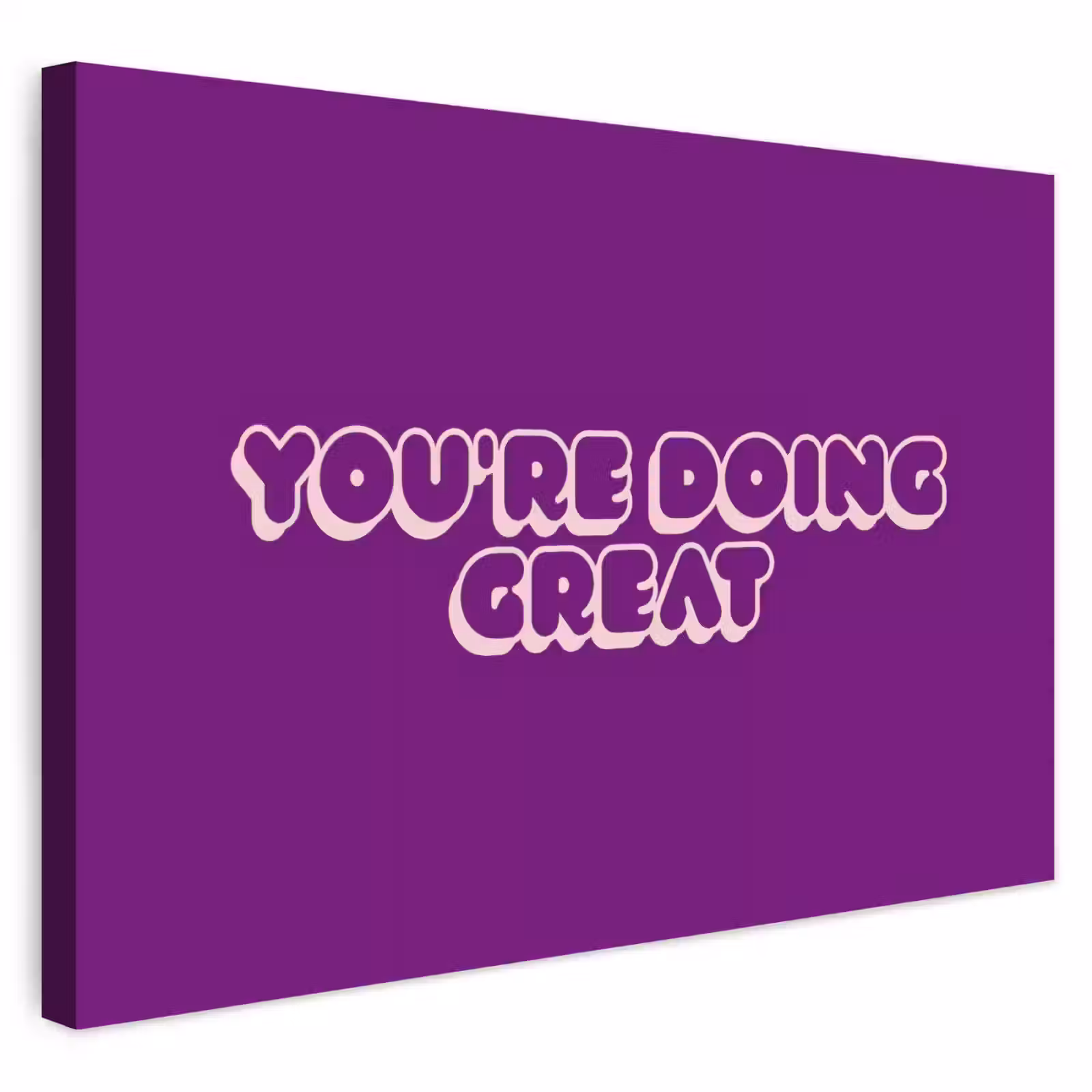 Buiten canvas - You're doing great - Paars - Bubble letters — 1