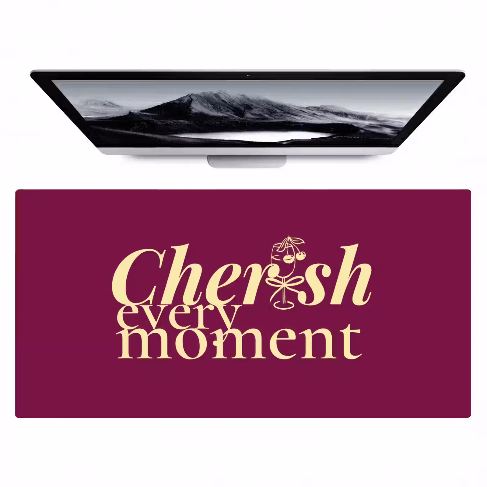 Bureau onderlegger - Cherish every moment - Cocktailglas - Bordeaux — 1