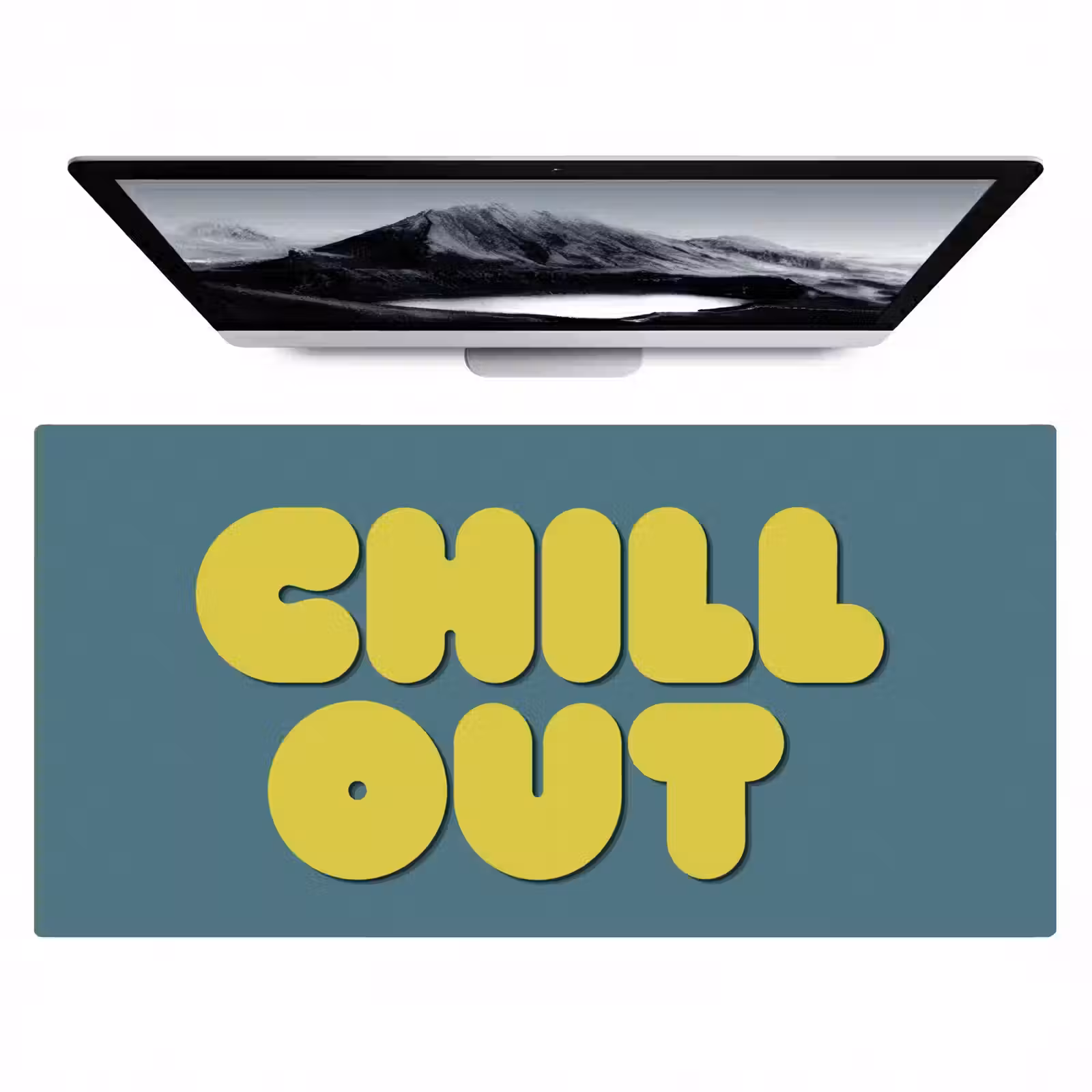 Bureau onderlegger - Chill out - Geel - Blauw — 1