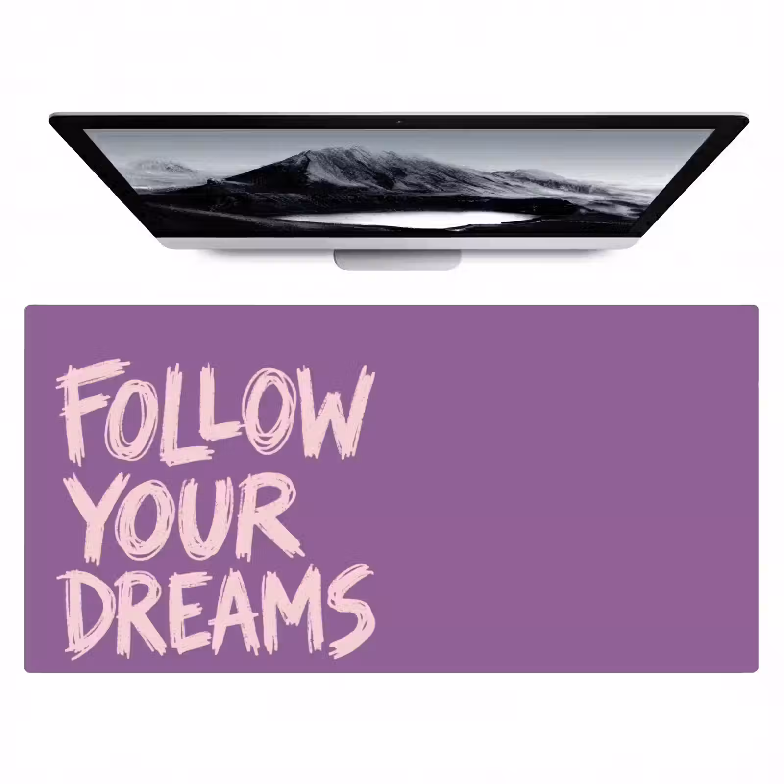 Bureau onderlegger - Follow your dreams - Paars - Penseeltextuur — 1