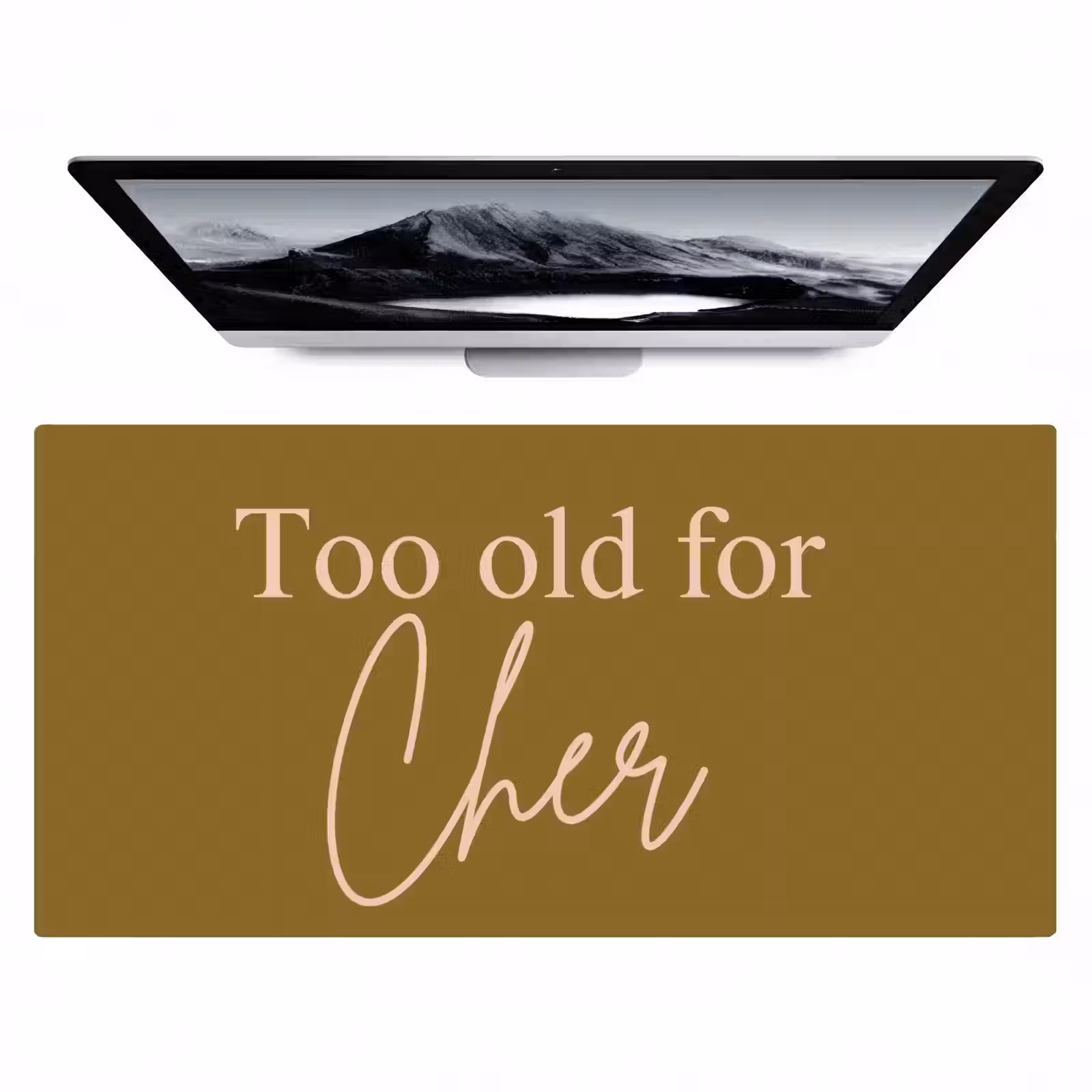 Bureau onderlegger - Groen - Too old for cher - Roze — 1
