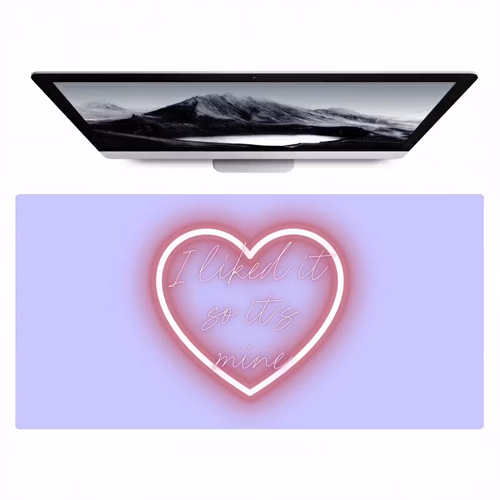 Bureau onderlegger - I liked it so it's mine - Neon hart - Paars — 1