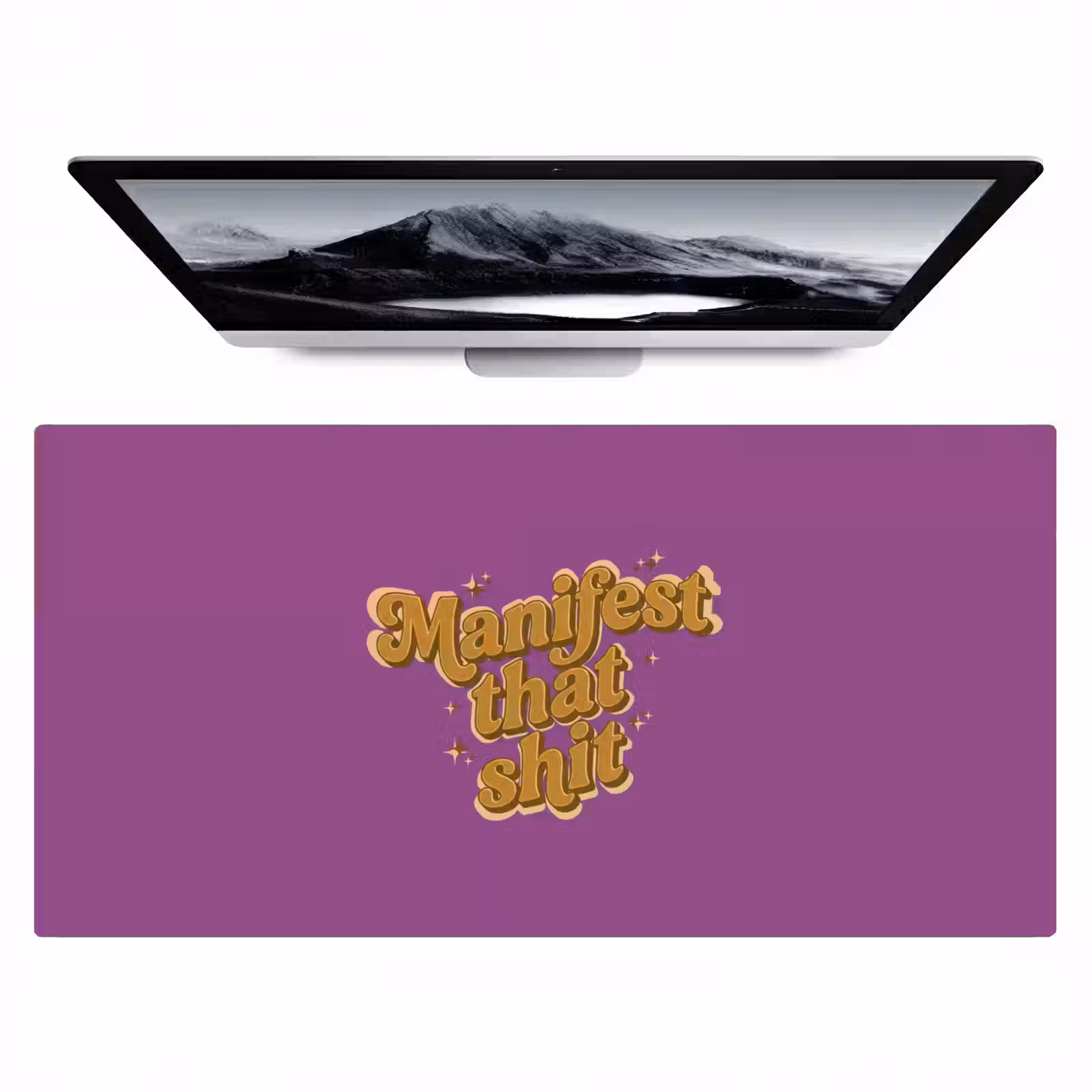 Bureau onderlegger - Manifest that shit - Paars - Glitter — 1