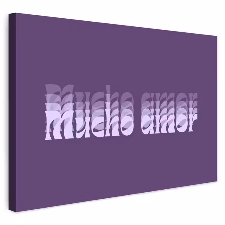 Buiten canvas - Mucho amor - Paars - Grafisch — 1