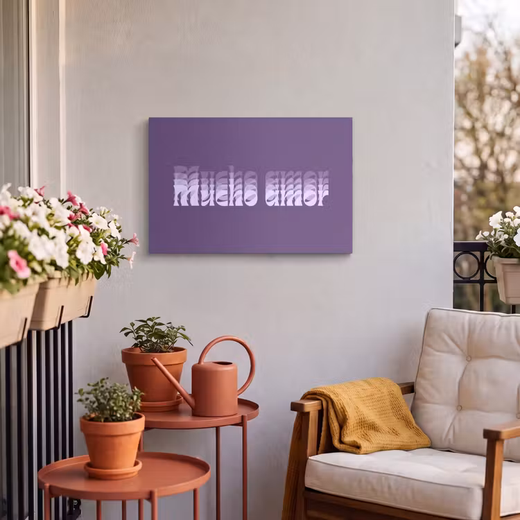 Buiten canvas - Mucho amor - Paars - Grafisch — 4