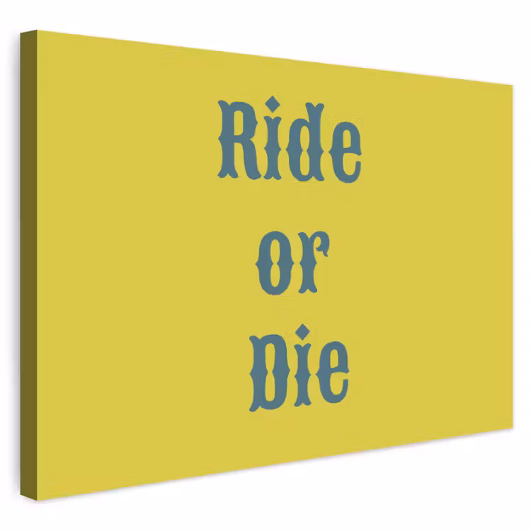 Buiten canvas - Ride or die - Geel - Blauw — 1