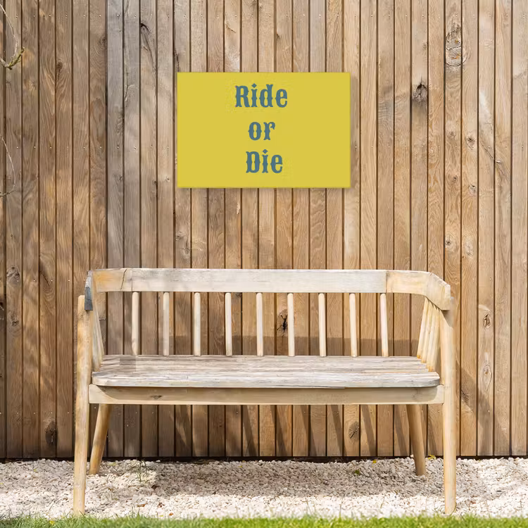 Buiten canvas - Ride or die - Geel - Blauw — 3