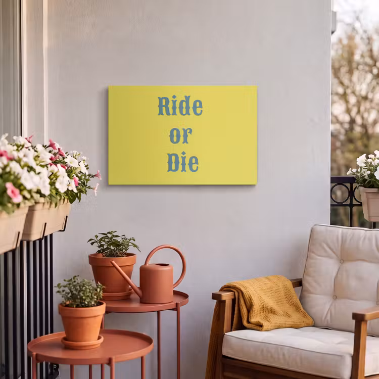 Buiten canvas - Ride or die - Geel - Blauw — 4