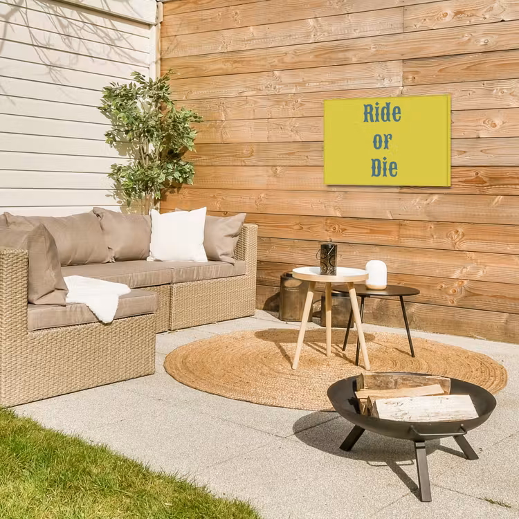 Buiten canvas - Ride or die - Geel - Blauw — 5