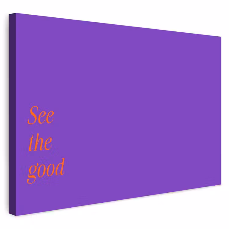 Buiten canvas - See the good - Oranje - Paars — 1