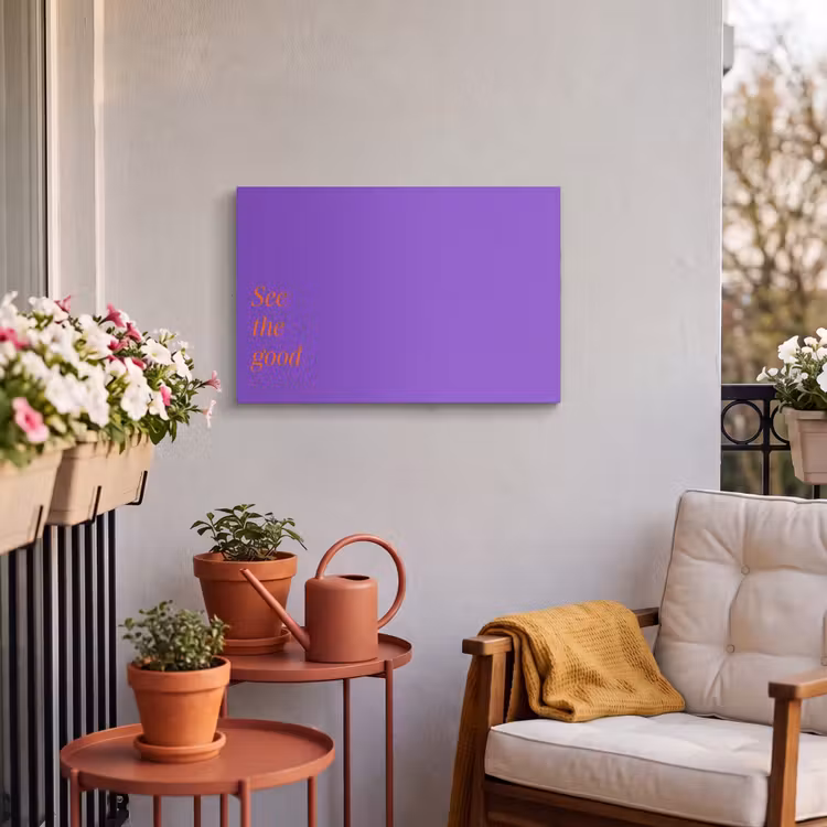 Buiten canvas - See the good - Oranje - Paars — 4